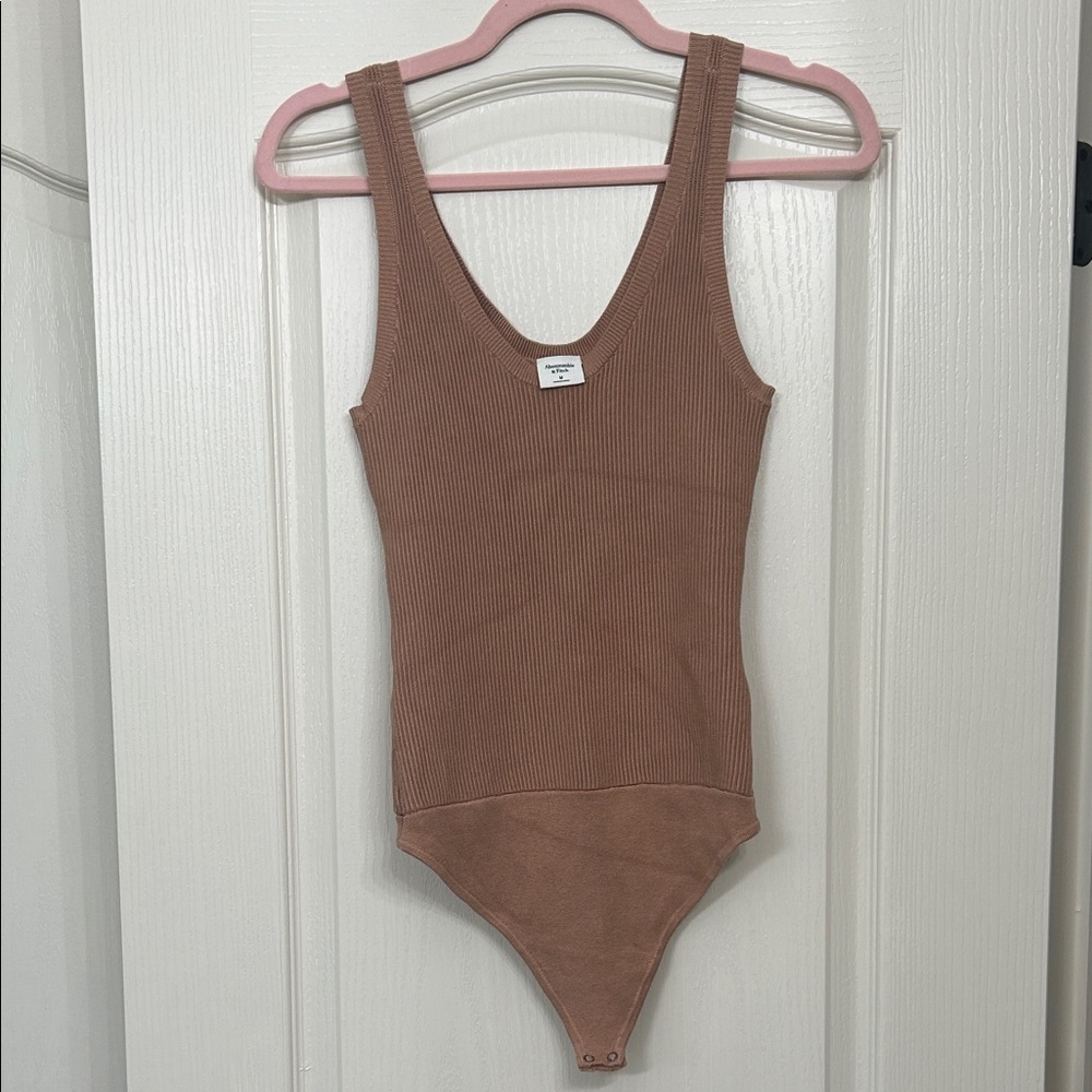 Abercrombie & Fitch Tan Ribbed Bodysuit
